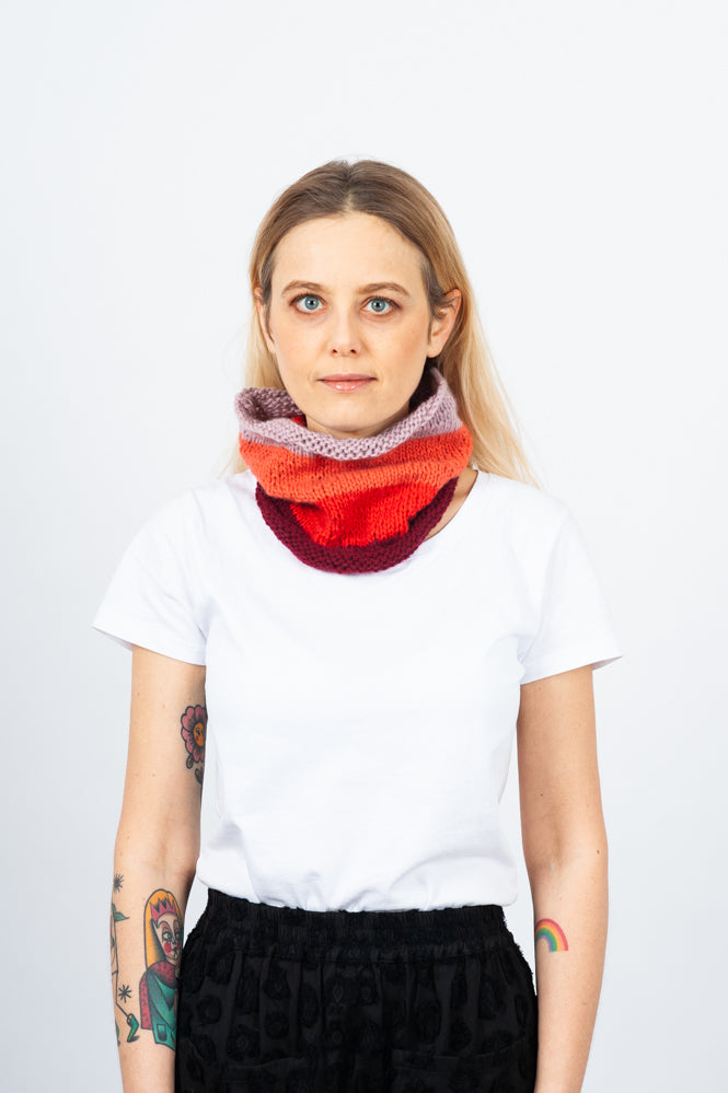 COLLO DELUX A RIGHE – 100% Cachemire