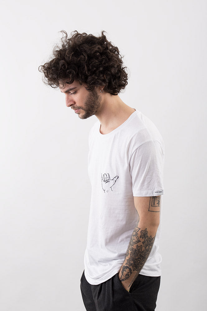 T-SHIRT RICAMATA CON DISEGNO UNISEX
