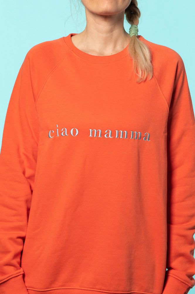 HAPPY MAMMA — FELPA ARANCIO BRUCIATO